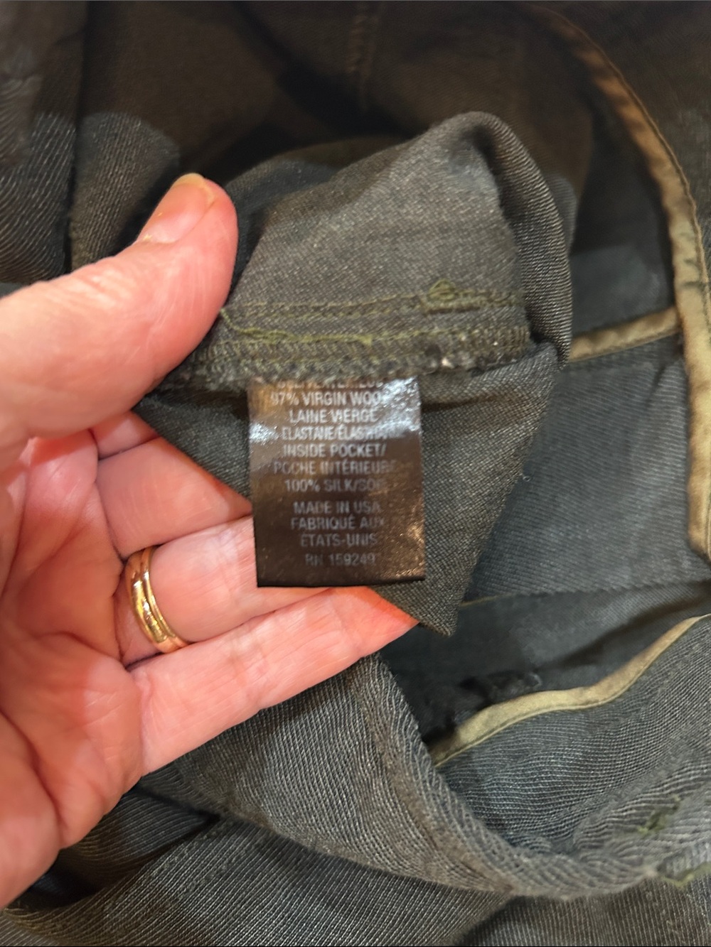 TWP Stretch Wool Cargo Pants in Military, size 6 - Picture 10 of 13